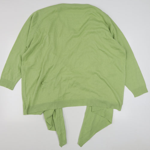 Wardrobe Womens Green Scoop Neck  Acrylic Pullover Jumper Size 28