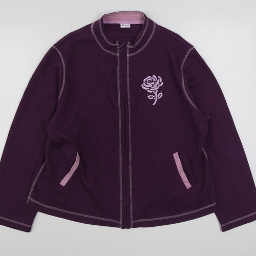 Damart Womens Purple   Jacket  Size 18  Zip