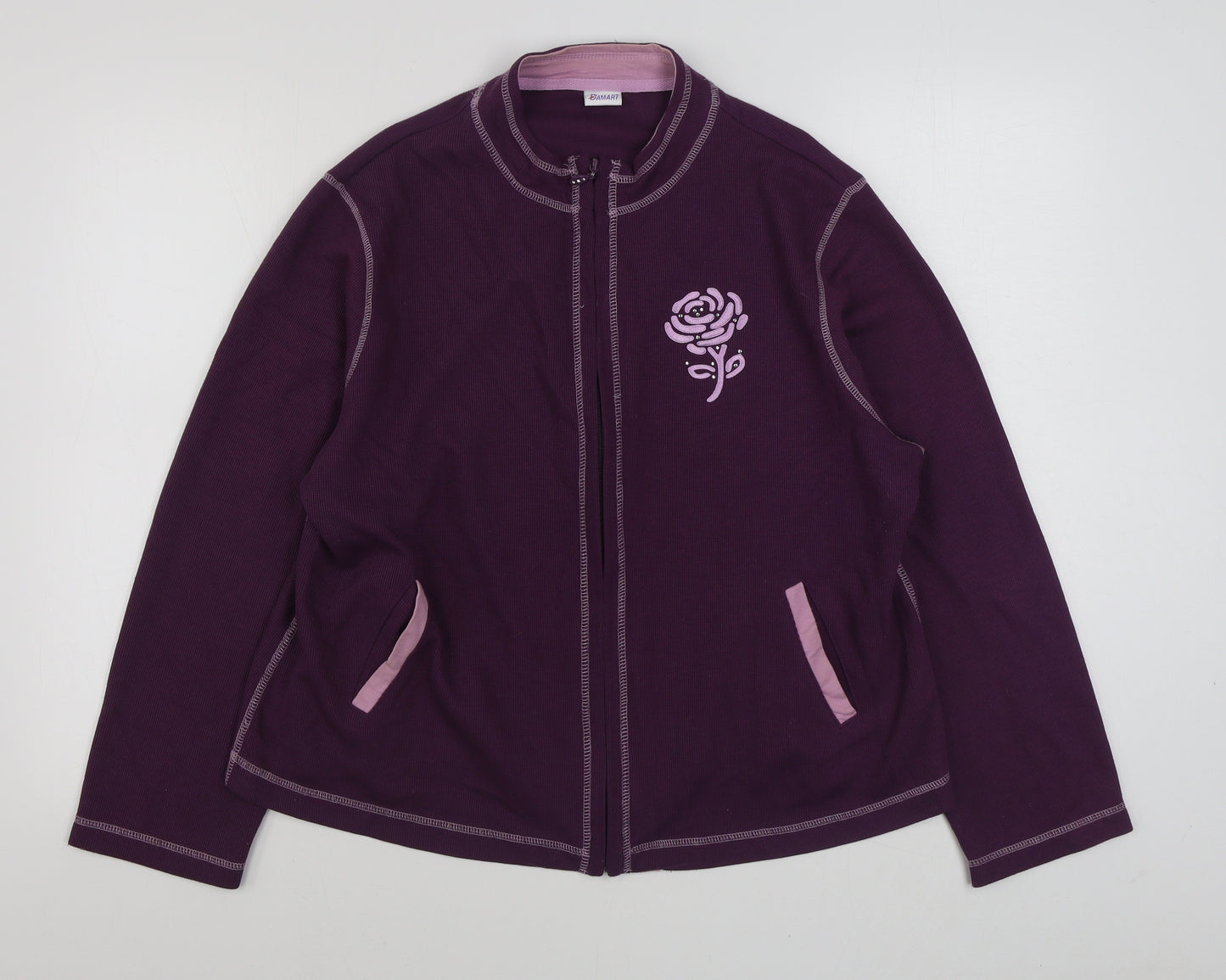 Damart Womens Purple   Jacket  Size 18  Zip