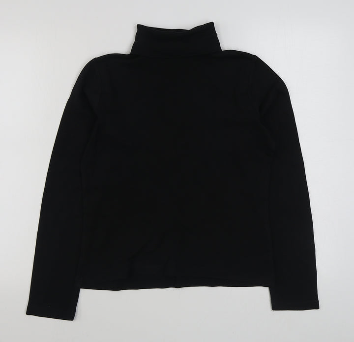 EWM Womens Black  Cotton Pullover Sweatshirt Size S  Pullover