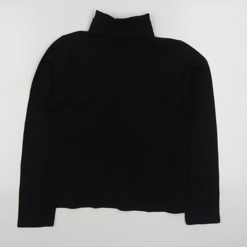 EWM Womens Black  Cotton Pullover Sweatshirt Size S  Pullover