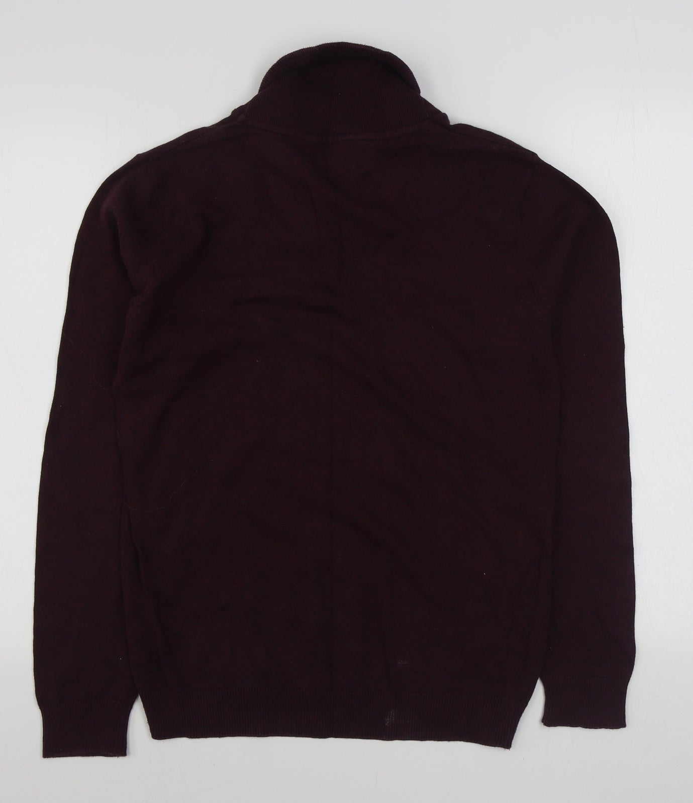 River Island Mens Red V-Neck  Cotton Pullover Jumper Size M