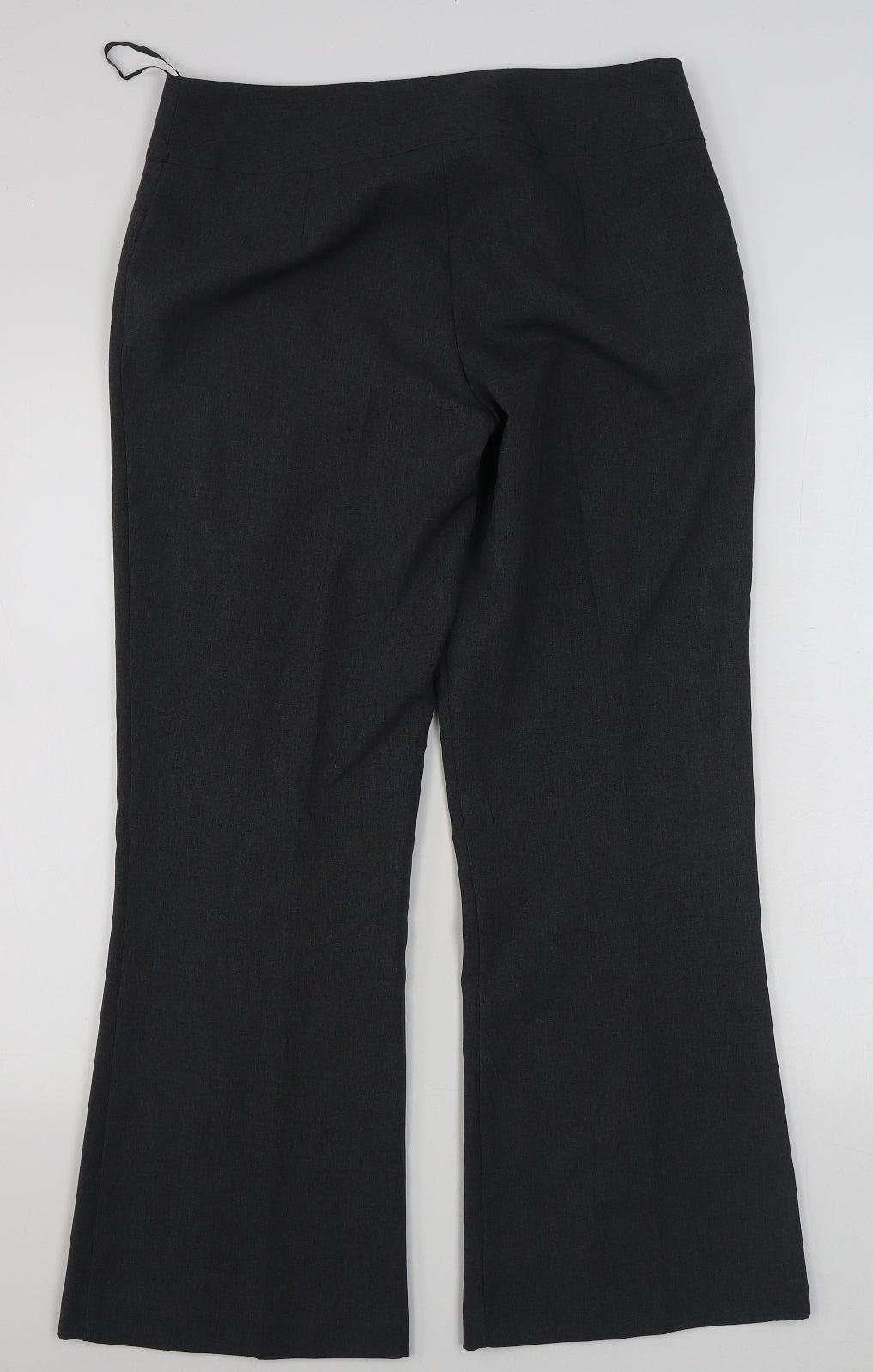 Matalan Womens Grey  Polyester Trousers  Size 12 L29 in Regular Zip