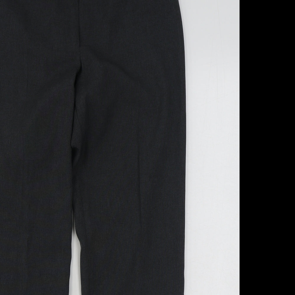 Matalan Womens Grey  Polyester Trousers  Size 12 L29 in Regular Zip