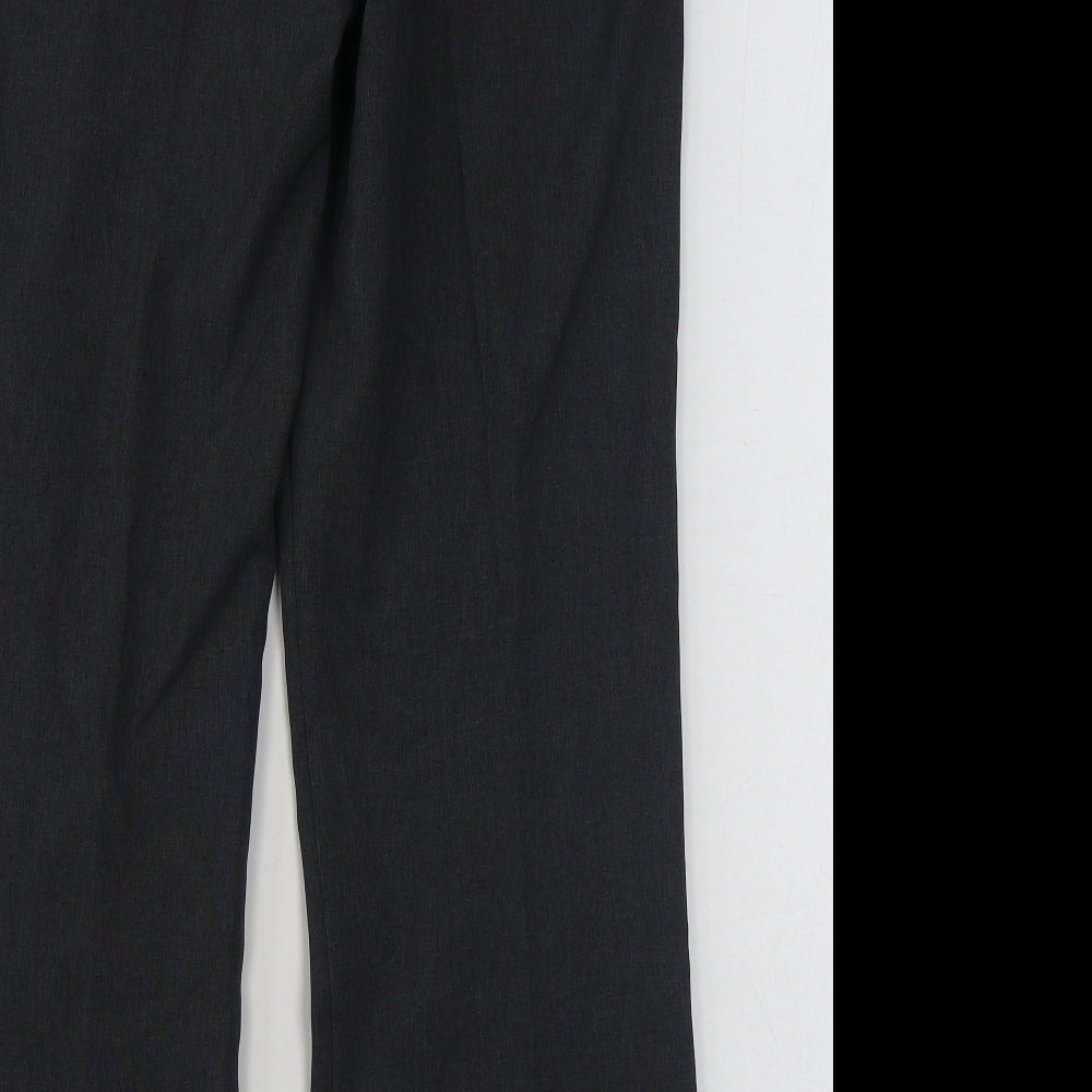 Matalan Womens Grey  Polyester Trousers  Size 12 L29 in Regular Zip