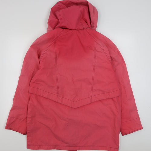 YS Womens Pink   Overcoat Coat Size L  Zip