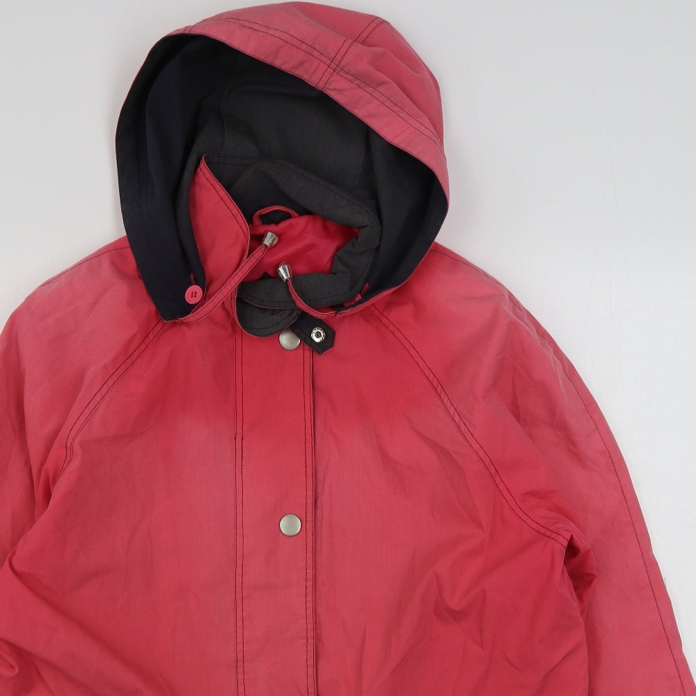 YS Womens Pink   Overcoat Coat Size L  Zip