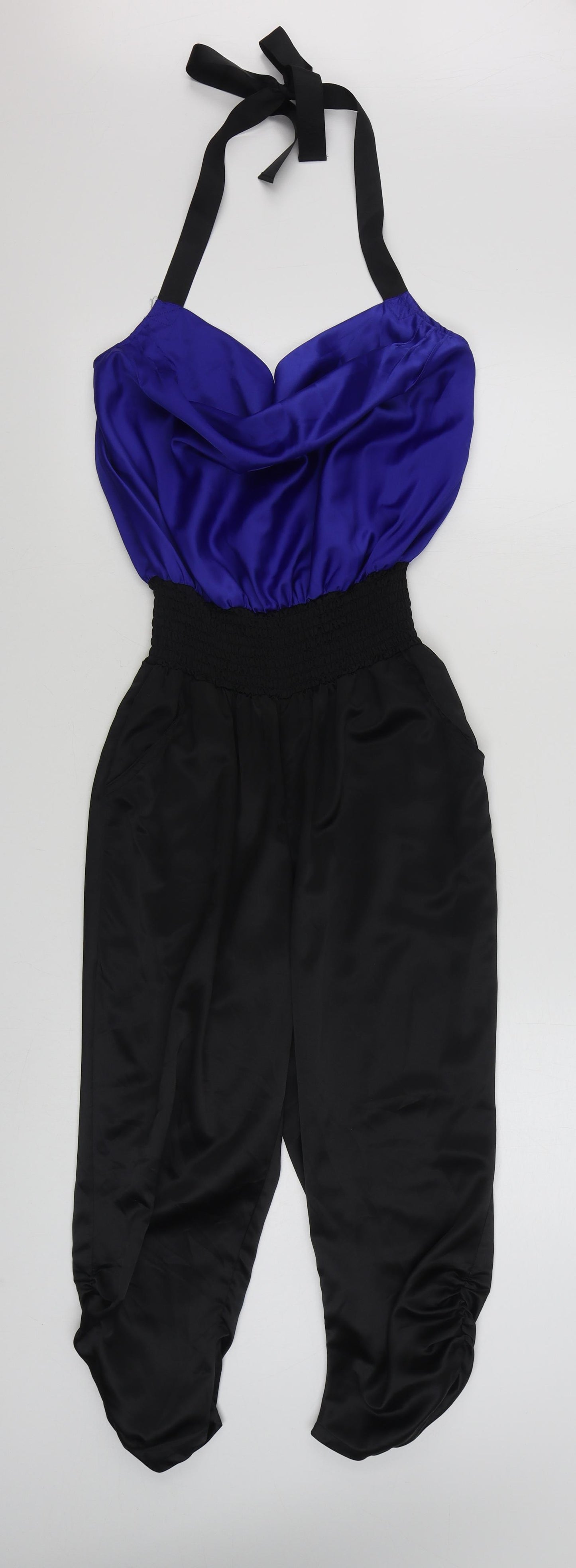 Lipsy Womens Blue  Polyester Jumpsuit One-Piece Size 10  Pullover
