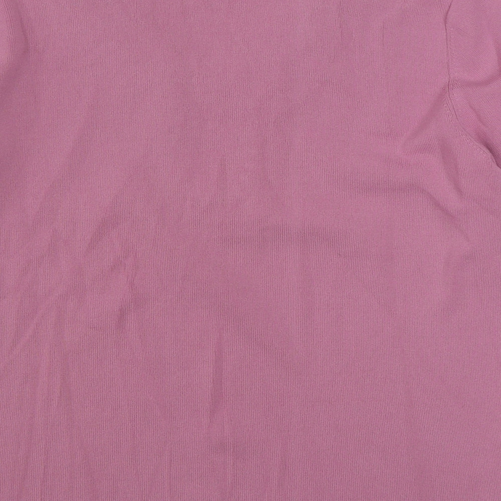Casamia Womens Pink V-Neck  Viscose Pullover Jumper Size M