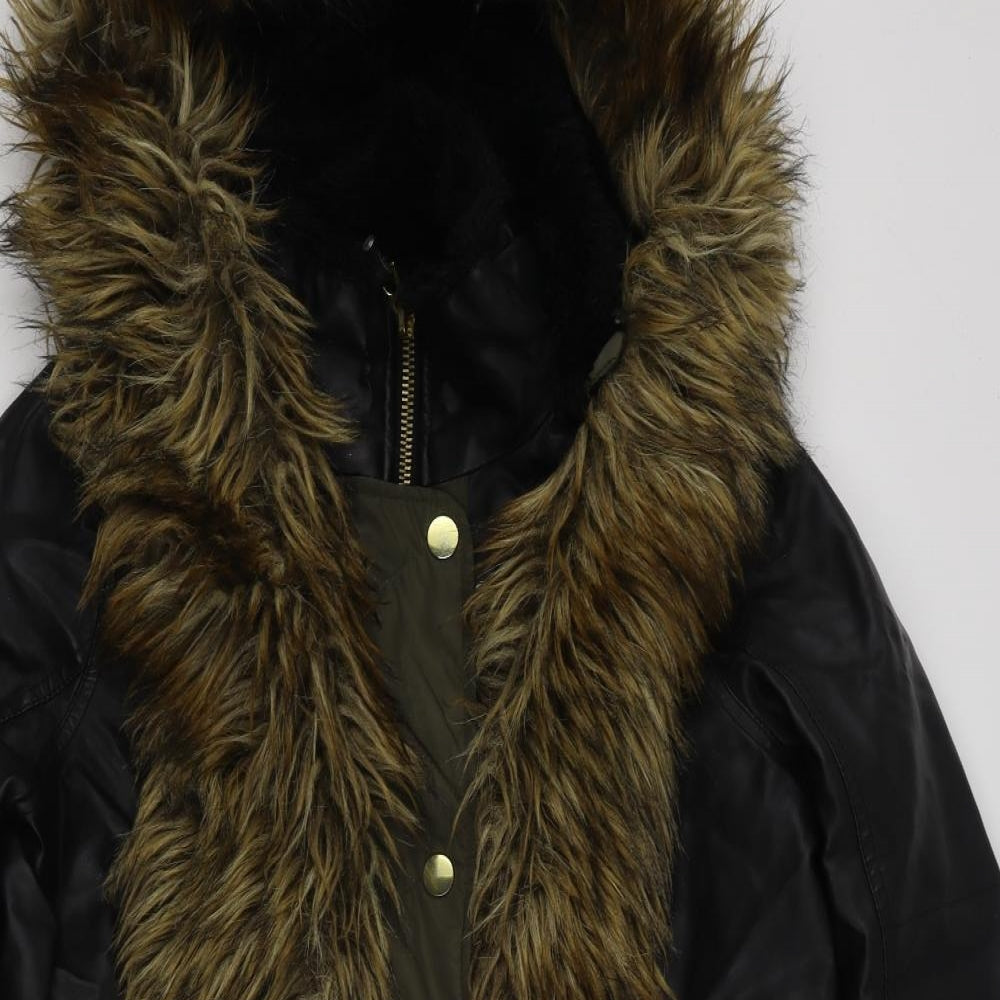 River Island Womens Green   Parka Coat Size 12  Zip