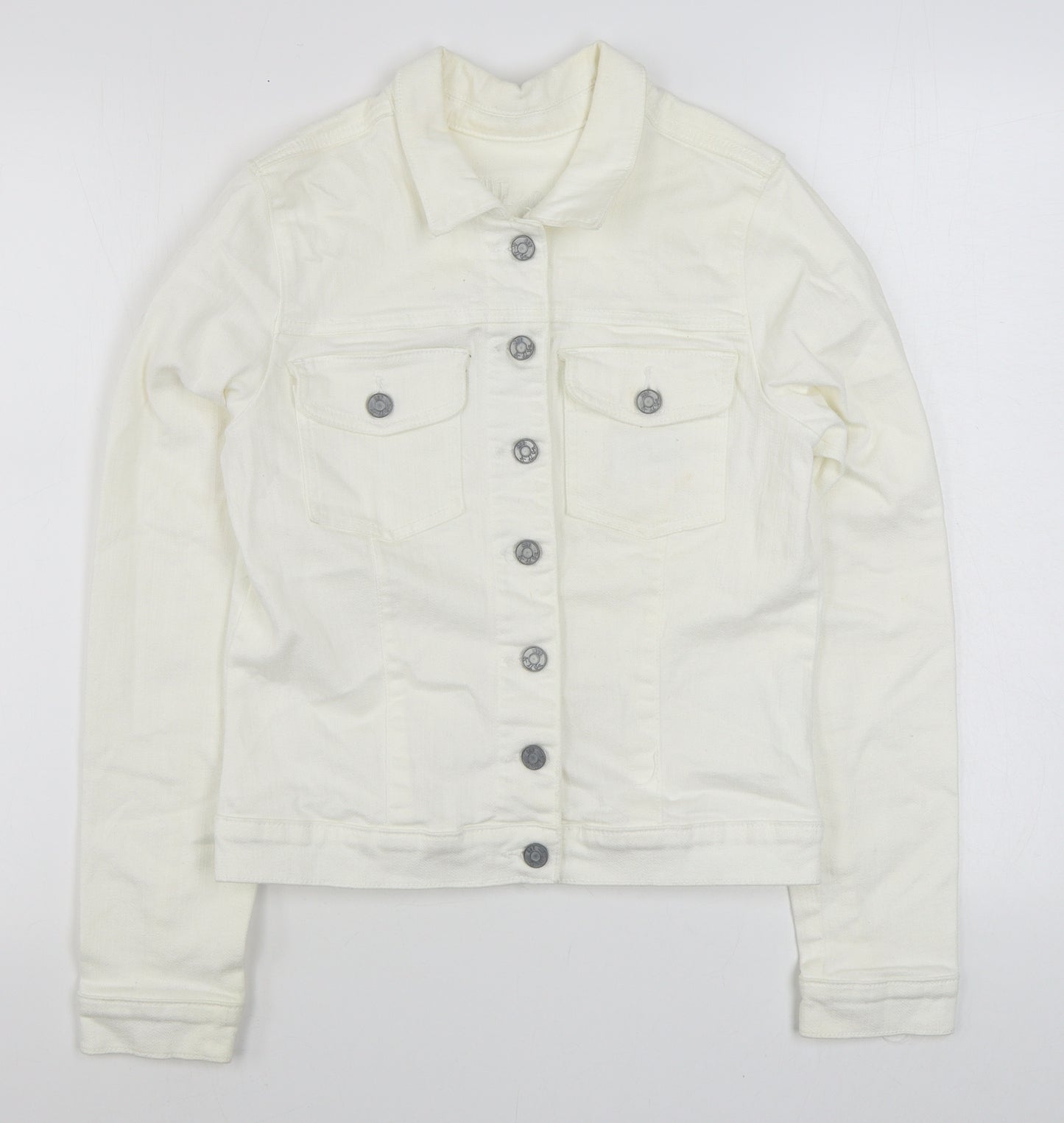 Cath Kidston Womens White   Jacket  Size L  Button