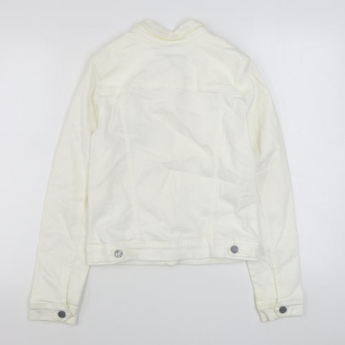 Cath Kidston Womens White   Jacket  Size L  Button