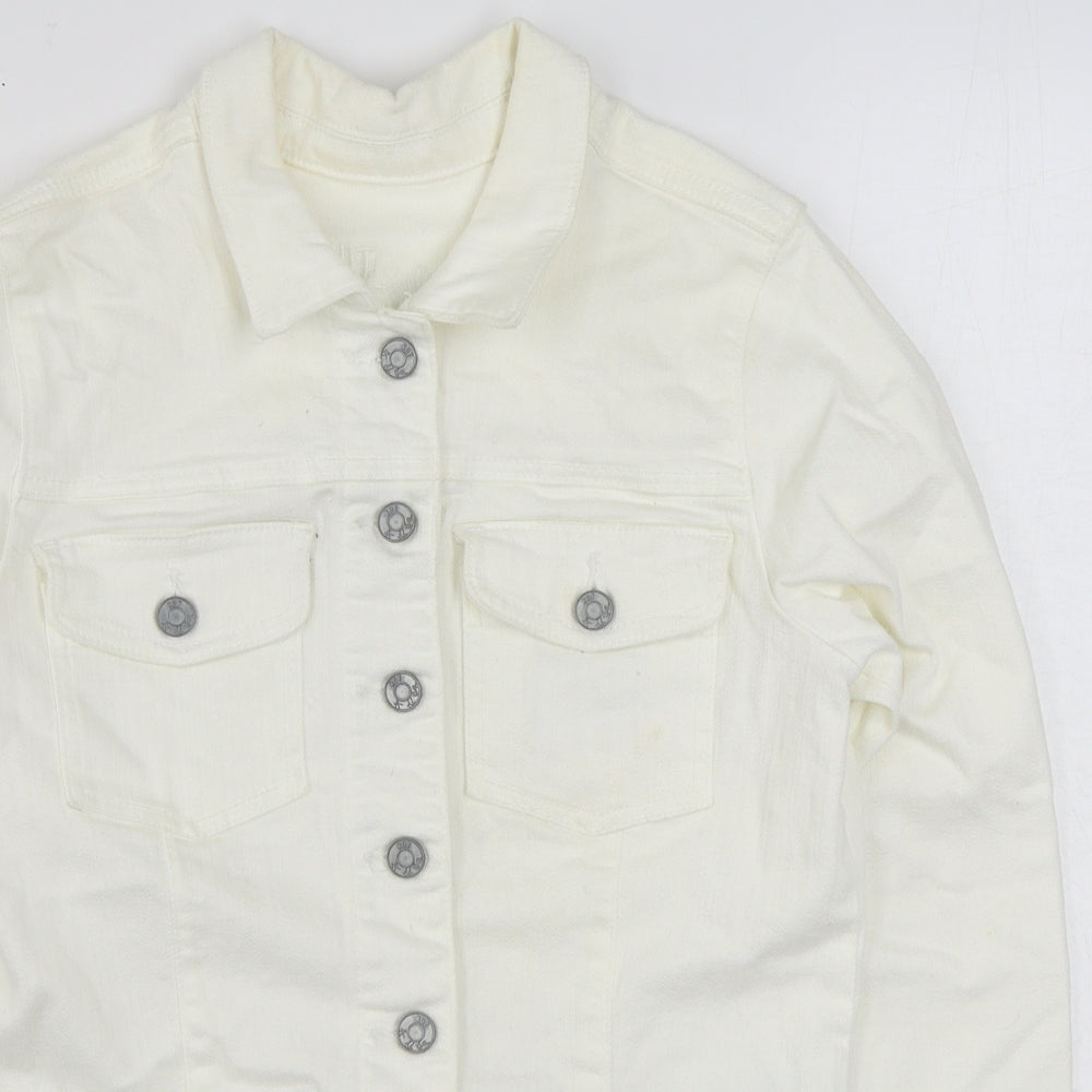 Cath Kidston Womens White   Jacket  Size L  Button