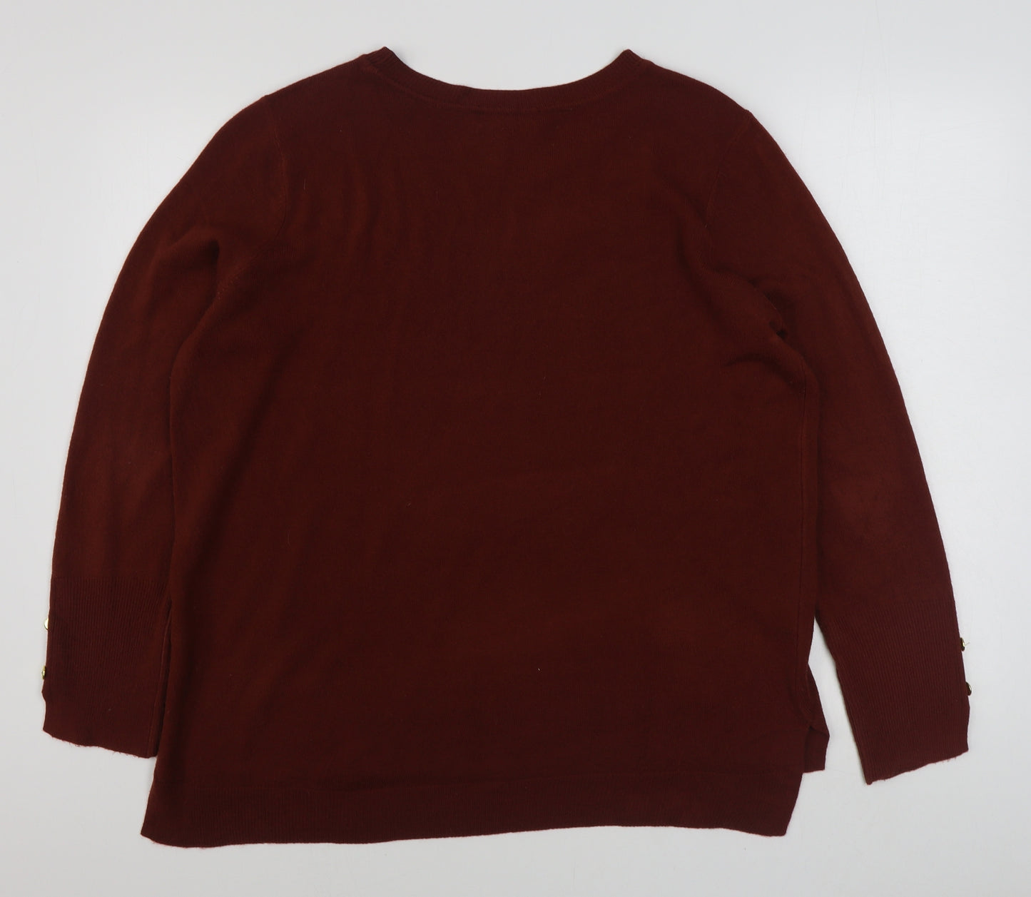 Primark Womens Brown Round Neck  Acrylic Pullover Jumper Size XL