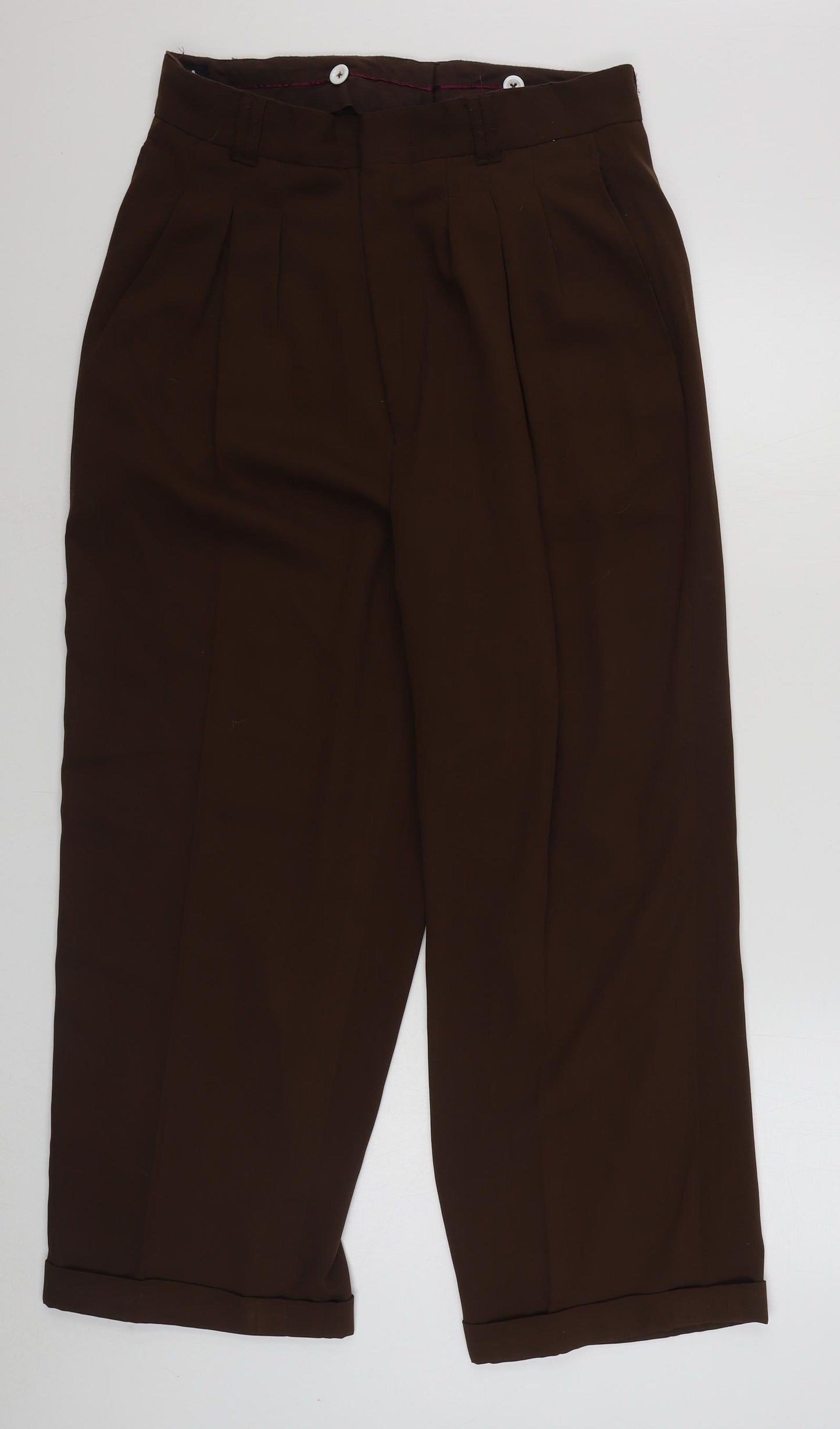 Aris Allen Womens Brown  Polyester Trousers  Size 31 in L27 in Regular Zip