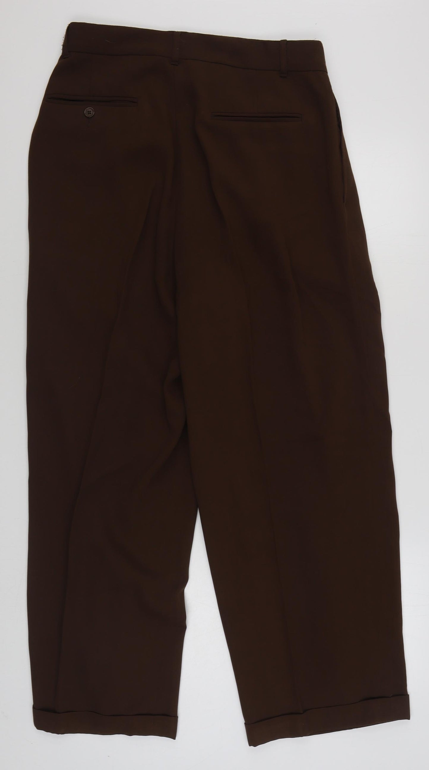 Aris Allen Womens Brown  Polyester Trousers  Size 31 in L27 in Regular Zip