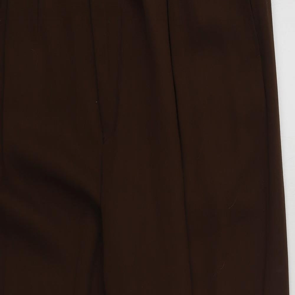 Aris Allen Womens Brown  Polyester Trousers  Size 31 in L27 in Regular Zip