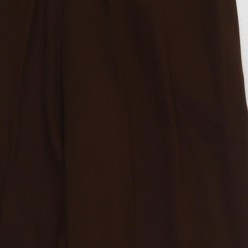 Aris Allen Womens Brown  Polyester Trousers  Size 31 in L27 in Regular Zip