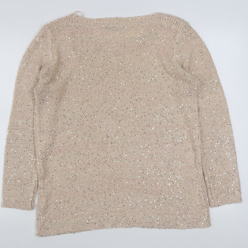 Primark Womens Pink Boat Neck  Acrylic Pullover Jumper Size 16