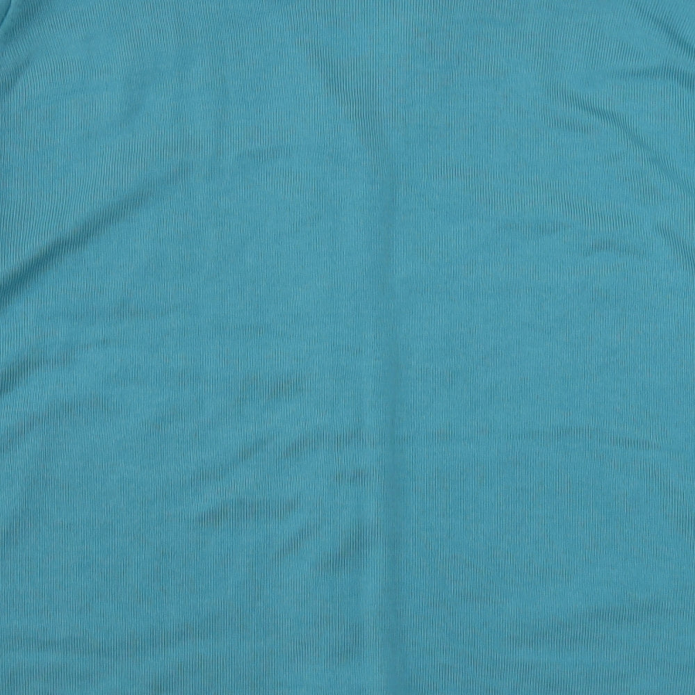 BM Womens Blue V-Neck  Acrylic Cardigan Jumper Size XL