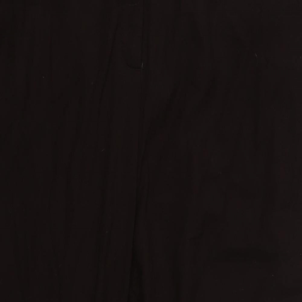 Magi-Fit Womens Brown  Polyester Cropped Trousers Size 26 L25 in Regular Zip