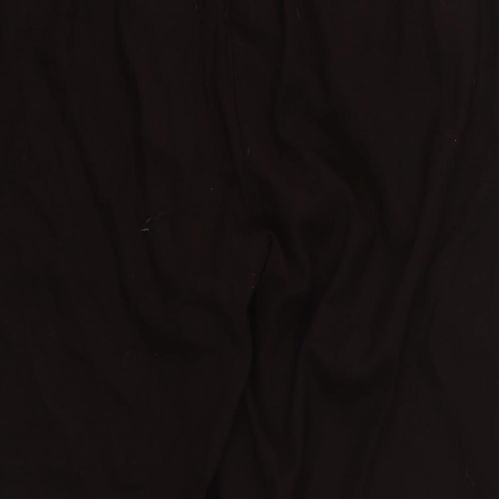 Magi-Fit Womens Brown  Polyester Cropped Trousers Size 26 L25 in Regular Zip