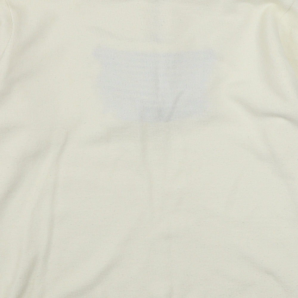 Impressions Mens White Collared  Acrylic Pullover Jumper Size M