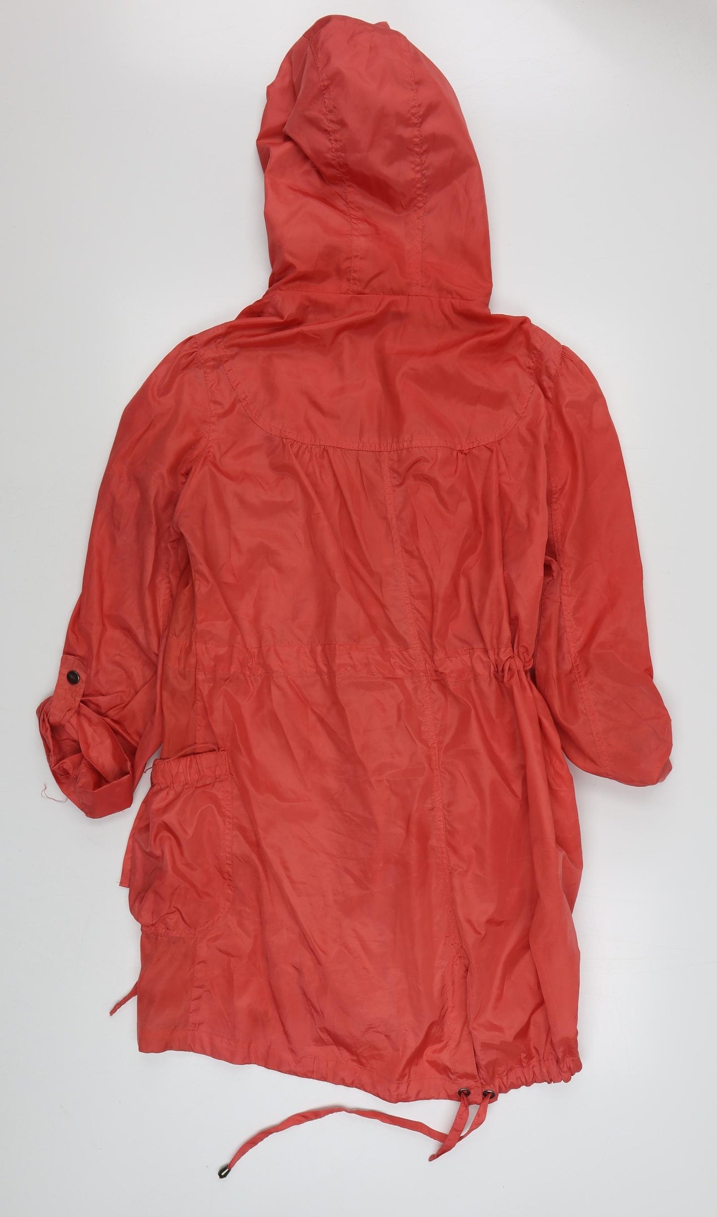 New Look Womens Orange   Rain Coat Coat Size 16  Zip