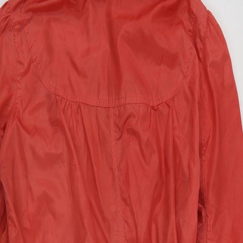 New Look Womens Orange   Rain Coat Coat Size 16  Zip