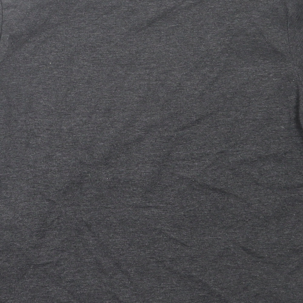 Preworn Boys Grey  Cotton Basic T-Shirt Size 6-7 Years Crew Neck Pullover - Batman