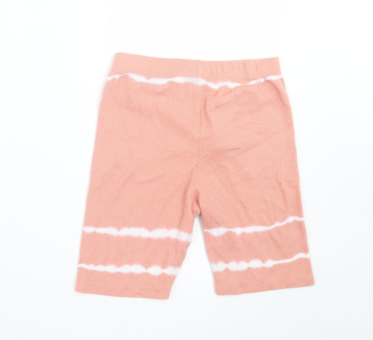 Primark Girls Pink Striped Cotton Biker Shorts Size 7-8 Years  Regular
