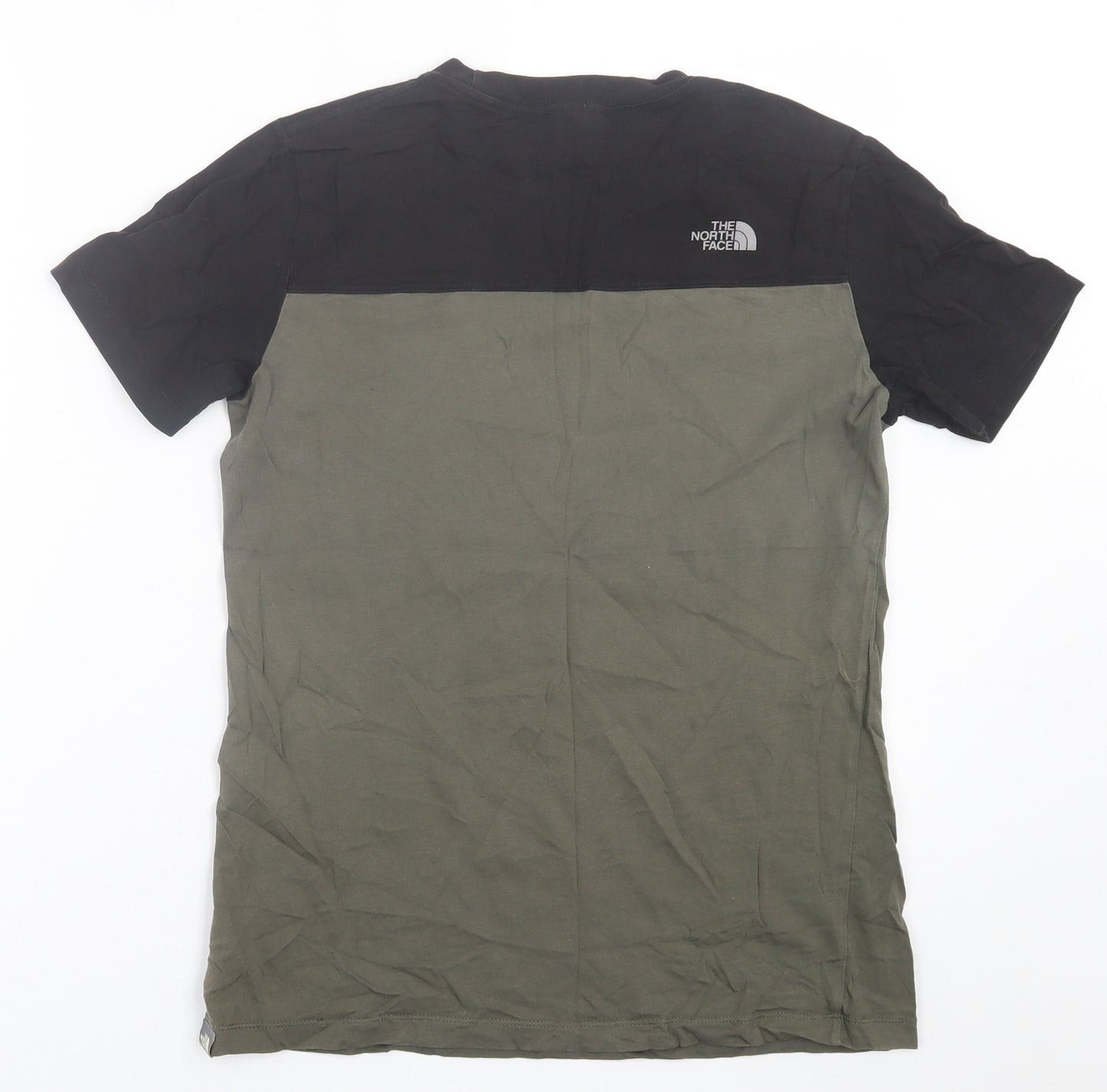 The North Face Boys Green  Cotton Basic T-Shirt Size 14-15 Years Crew Neck Pullover