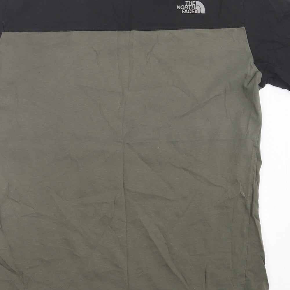 The North Face Boys Green  Cotton Basic T-Shirt Size 14-15 Years Crew Neck Pullover
