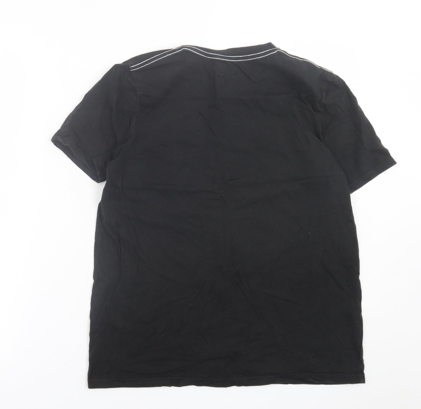 adidas Boys Black  Cotton Basic T-Shirt Size 14-15 Years Crew Neck Pullover