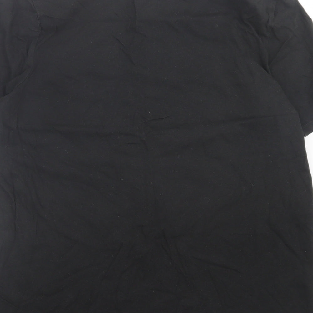adidas Boys Black  Cotton Basic T-Shirt Size 14-15 Years Crew Neck Pullover