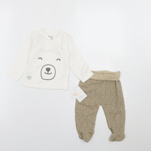 Babybol Baby Brown Animal Print Cotton Trousers Set Outfit/Set Size 6-9 Months  Button