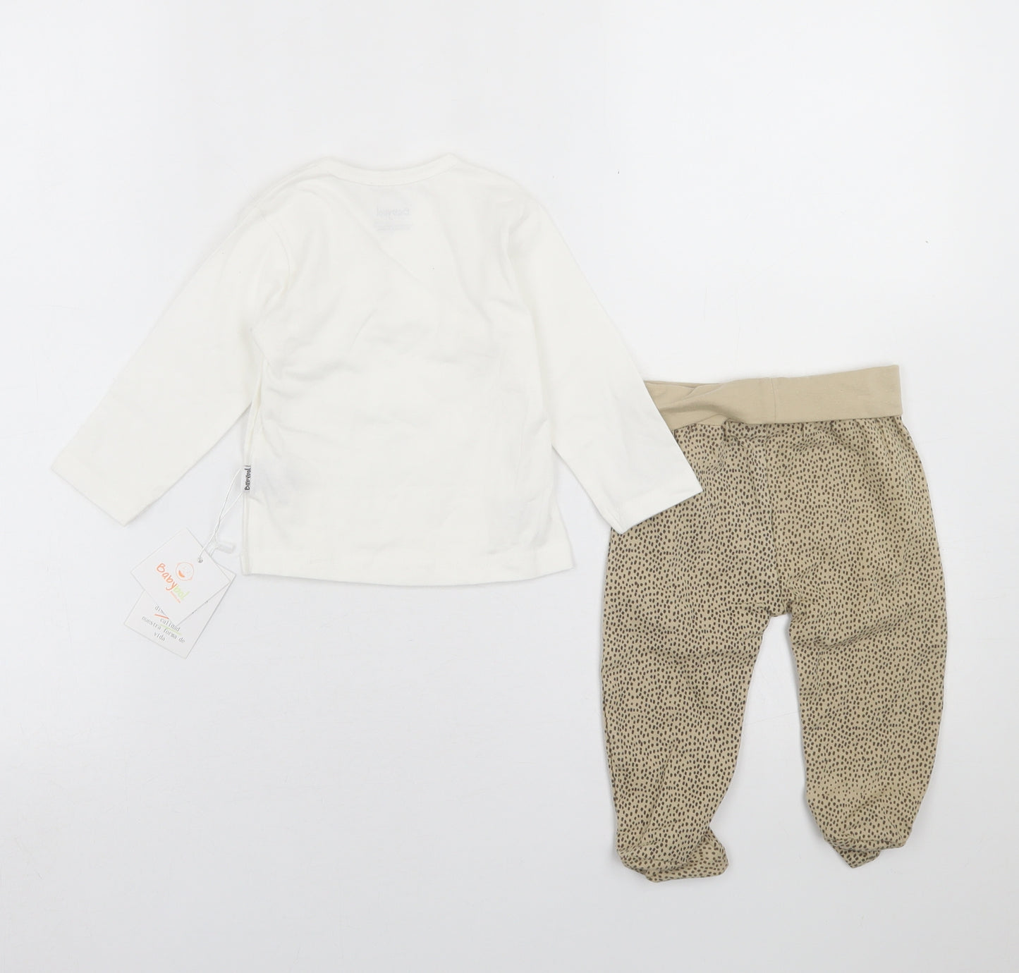 Babybol Baby Brown Animal Print Cotton Trousers Set Outfit/Set Size 6-9 Months  Button