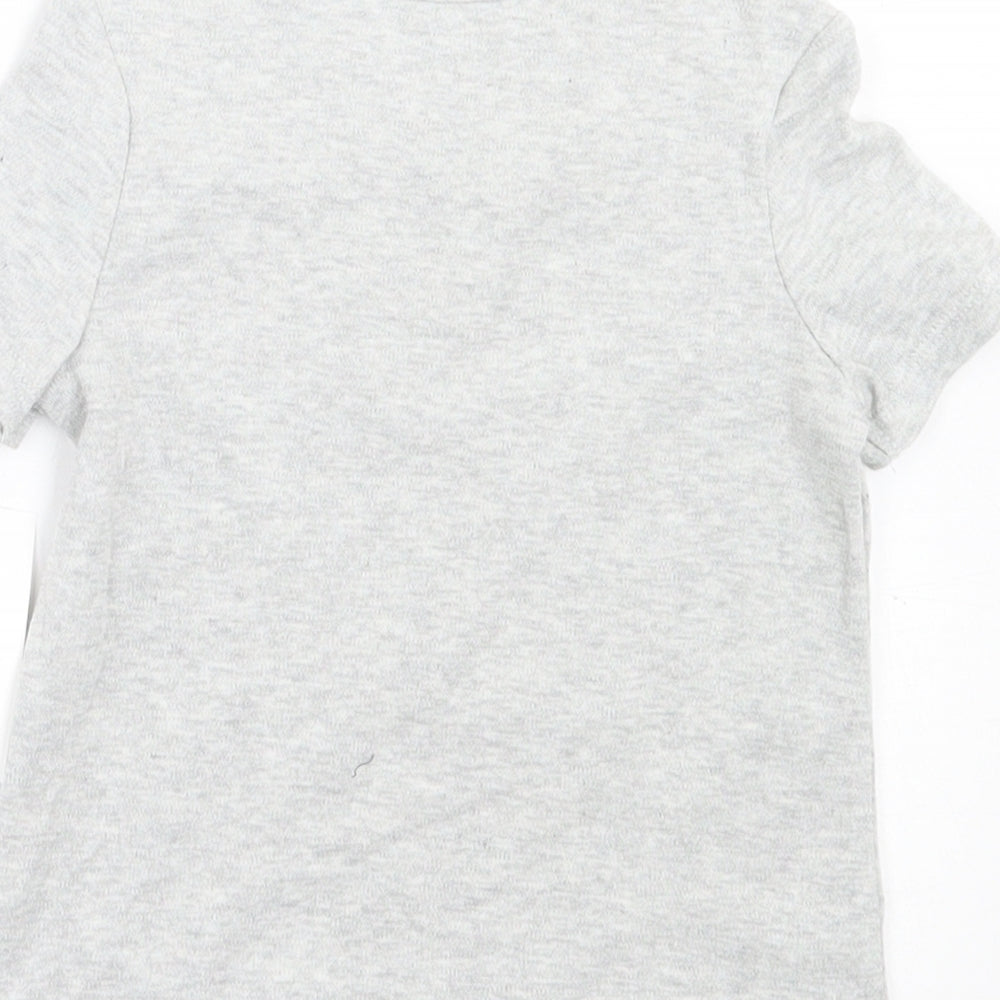 F&F Boys Grey  Cotton Basic T-Shirt Size 12-18 Months Crew Neck Pullover