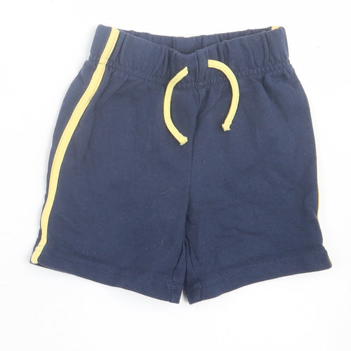 Primark Boys Blue  Cotton Cropped Trousers Size 9-12 Months  Tie - Shorts