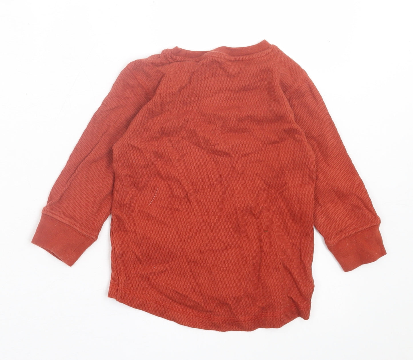 NEXT Boys Brown  Cotton Basic Casual Size 9-12 Months Crew Neck Pullover