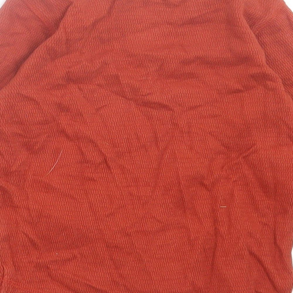 NEXT Boys Brown  Cotton Basic Casual Size 9-12 Months Crew Neck Pullover