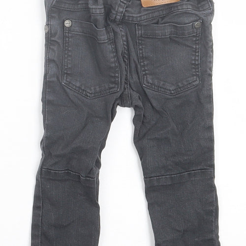 NEXT Boys Black  Cotton Capri Jeans Size 6-9 Months  Button