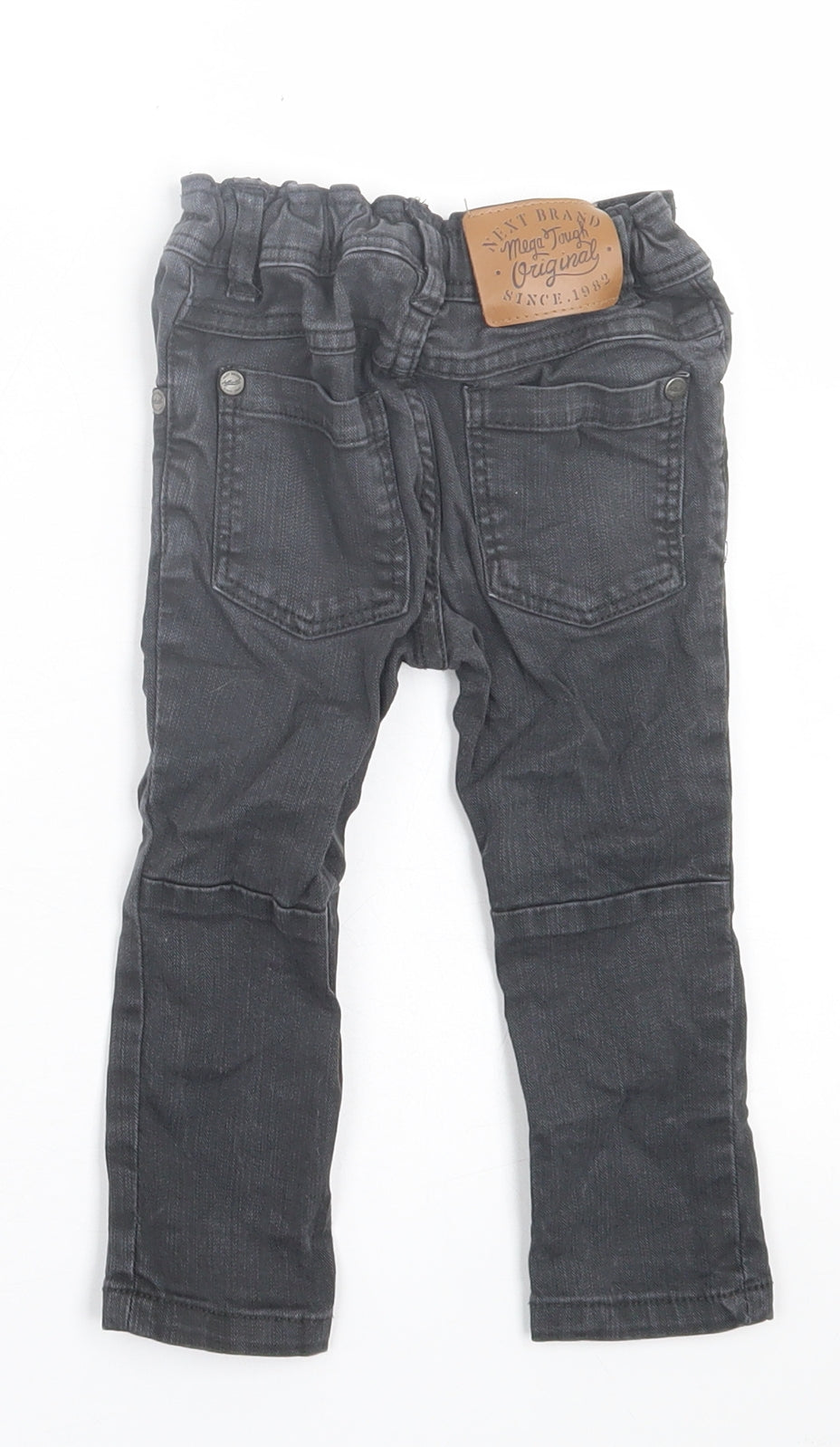 NEXT Boys Black  Cotton Capri Jeans Size 6-9 Months  Button
