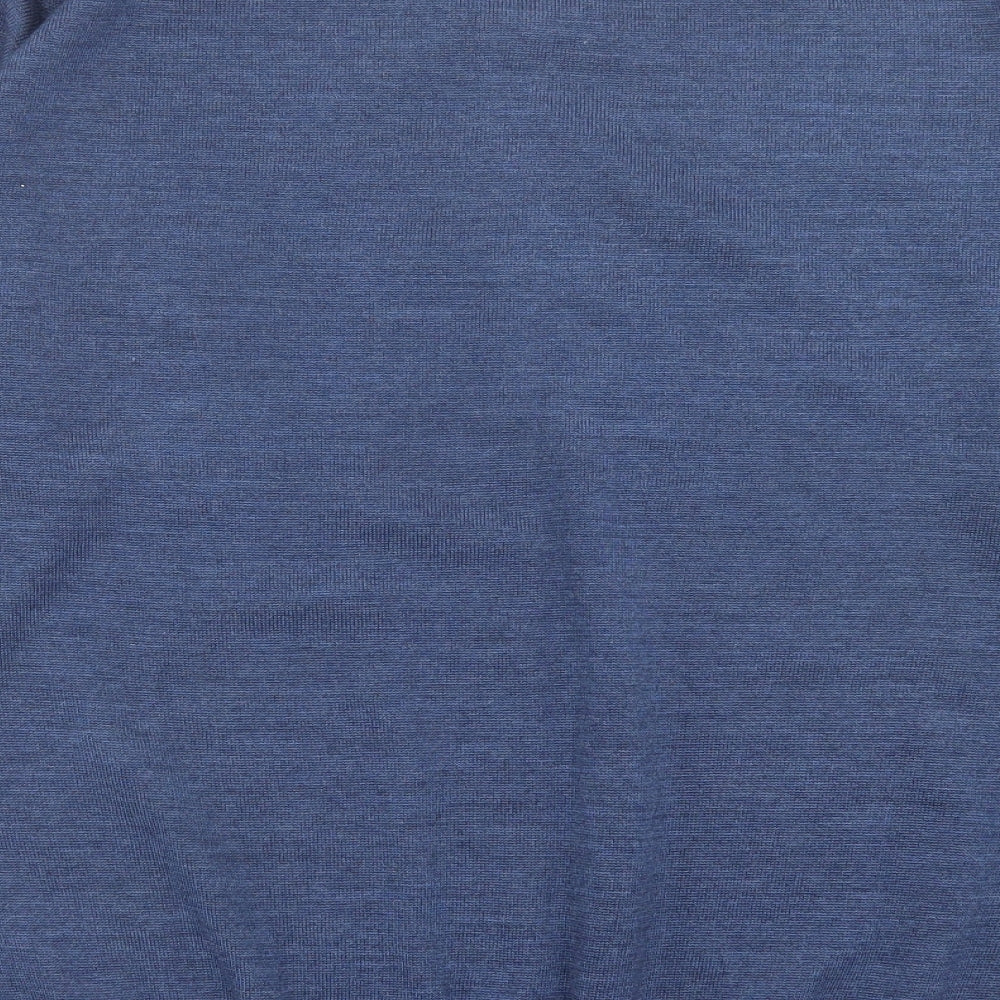 Morley Mens Blue V-Neck  Wool Pullover Jumper Size XL