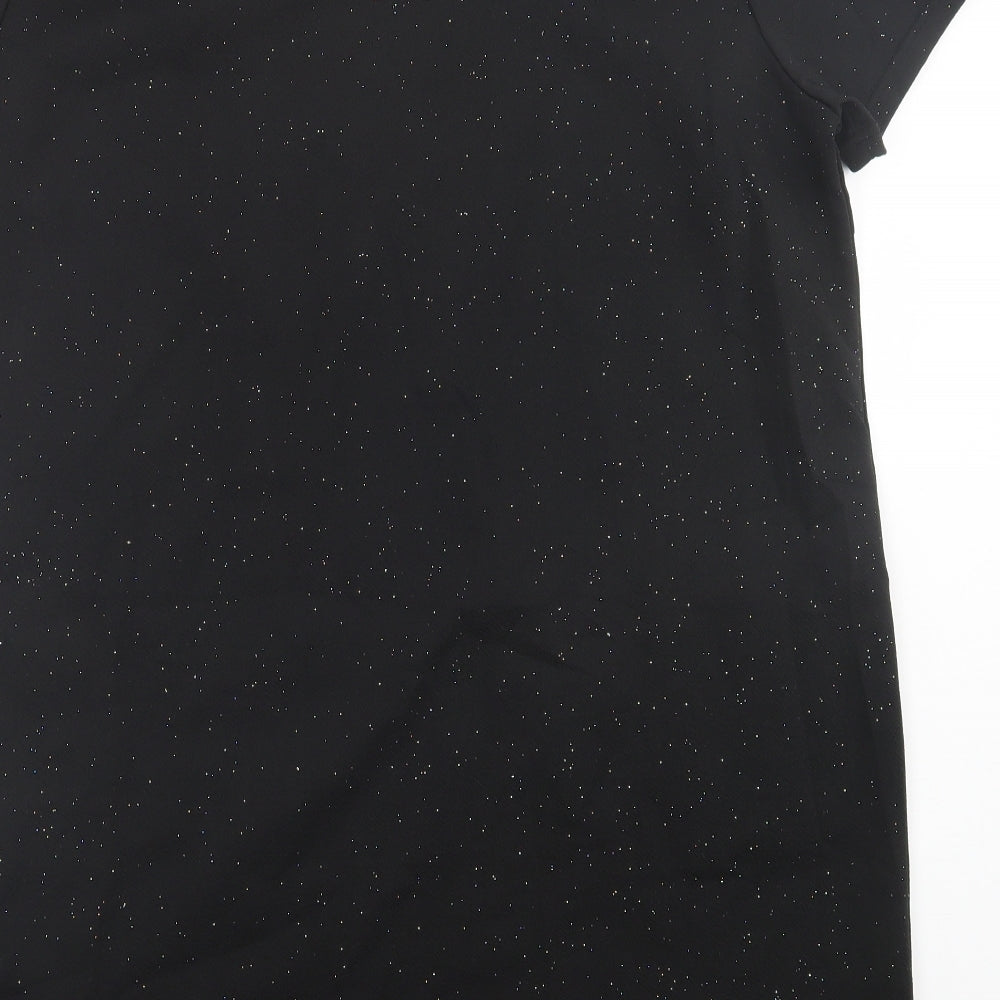 pep&co Womens Black  Polyester T-Shirt Dress  Size 20  Crew Neck Pullover