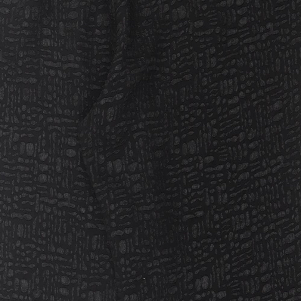 TU Womens Black Geometric Polyester Trousers  Size 18 L28 in Regular