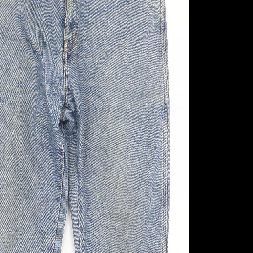 Wranglers Mens Blue  Cotton Straight Jeans Size 36 in L30 in Regular Button