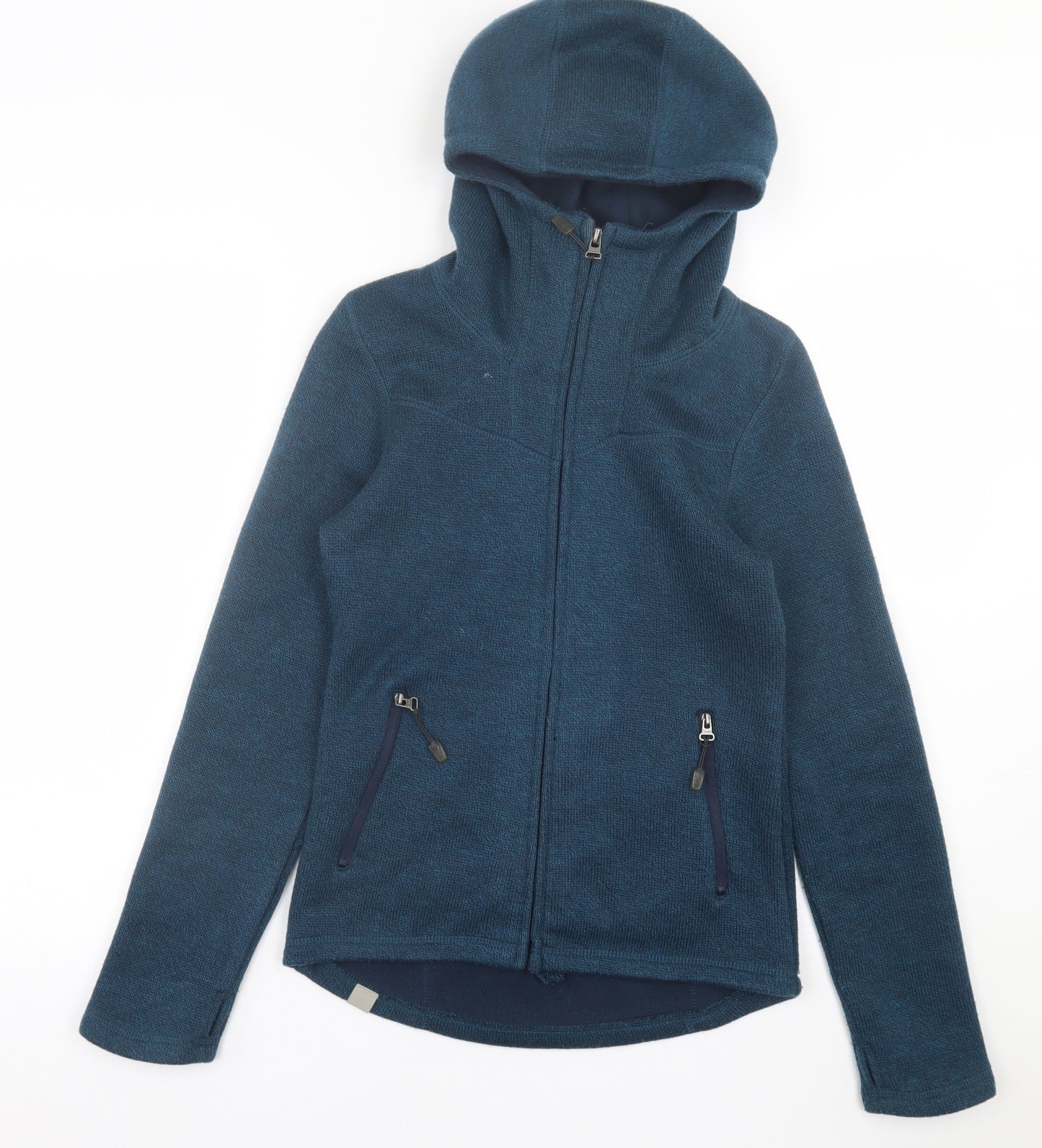 Bench Mens Blue  Acrylic Full Zip Hoodie Size S