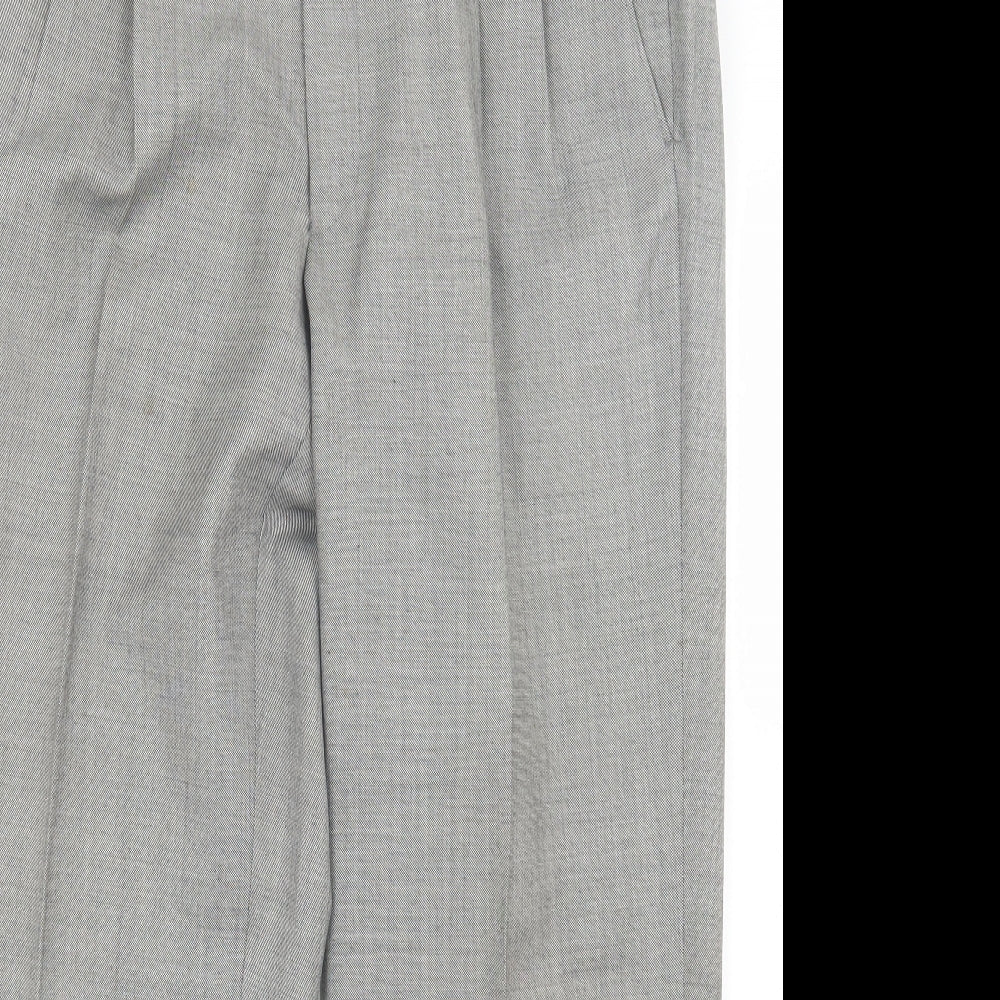 Magee Mens Grey  Wool Trousers  Size 36 in L27 in Regular Button