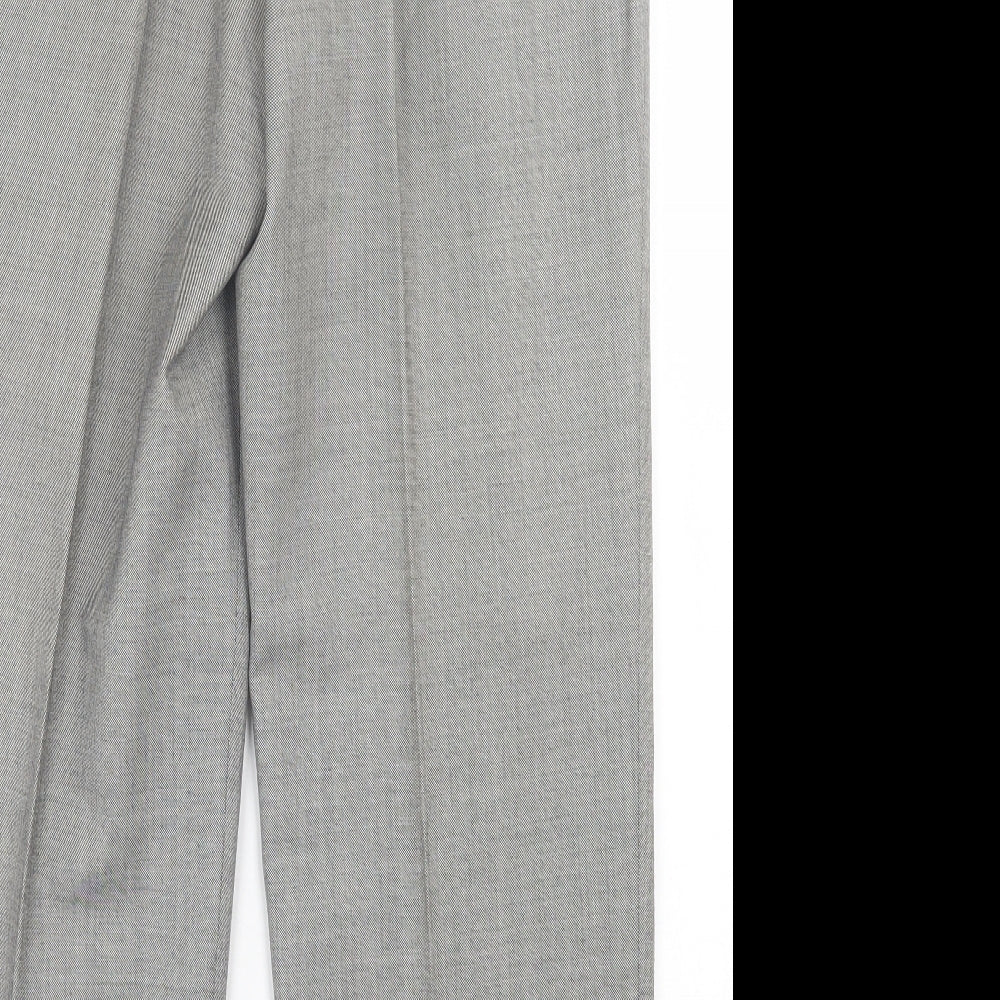 Magee Mens Grey  Wool Trousers  Size 36 in L27 in Regular Button